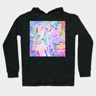 Pastel colors with shapes and numbers modern art expressionalism Hoodie